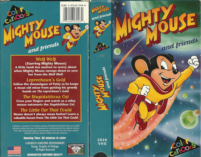 MIGHTY MOUSE AND FRIENDS VHS COVER