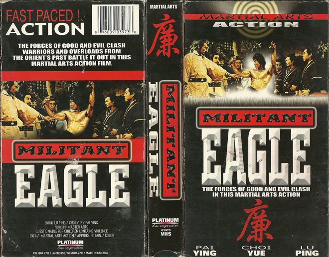 MILITANT EAGLE, BIG BOX VHS, HORROR, ACTION EXPLOITATION, ACTION, ACTIONXPLOITATION, SCI-FI, MUSIC, THRILLER, SEX COMEDY,  DRAMA, SEXPLOITATION, VHS COVER, VHS COVERS, DVD COVER, DVD COVERS