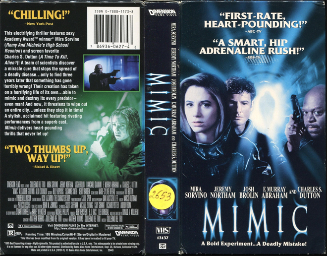 MIMIC, ACTION VHS COVER, HORROR VHS COVER, BLAXPLOITATION VHS COVER, HORROR VHS COVER, ACTION EXPLOITATION VHS COVER, SCI-FI VHS COVER, MUSIC VHS COVER, SEX COMEDY VHS COVER, DRAMA VHS COVER, SEXPLOITATION VHS COVER, BIG BOX VHS COVER, CLAMSHELL VHS COVER, VHS COVER, VHS COVERS, DVD COVER, DVD COVERS