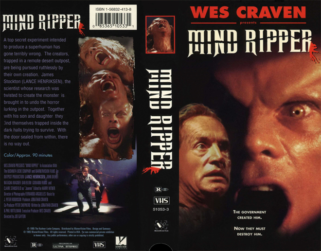 MIND RIPPER, VHS COVERS - SUBMITTED BY GEMIE FORD