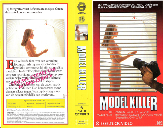 MODEL KILLER VHS COVER