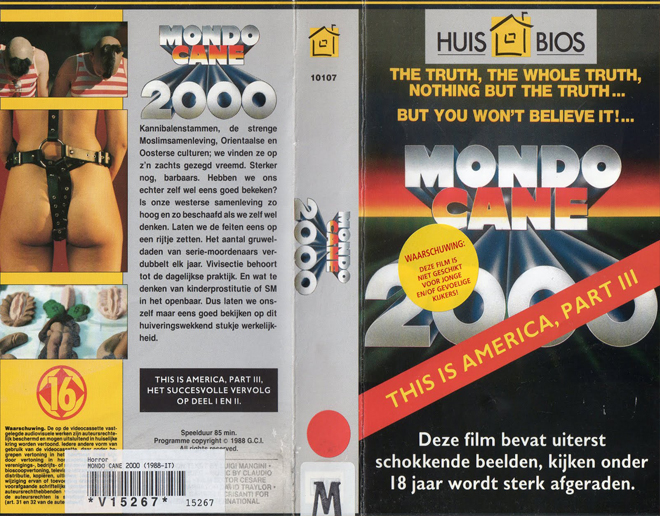 MONDO CANE 2000 : THIS IS AMERICA PART 3 VHS COVER