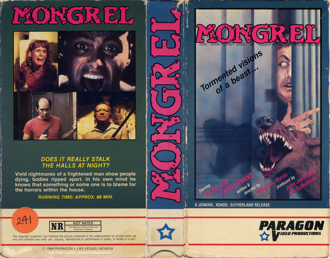 MONGREL VHS COVER, VHS COVERS