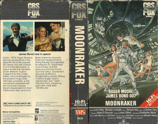 MOONRAKER VHS COVER