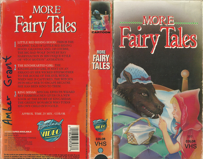 MORE FAIRY TALES VHS COVER