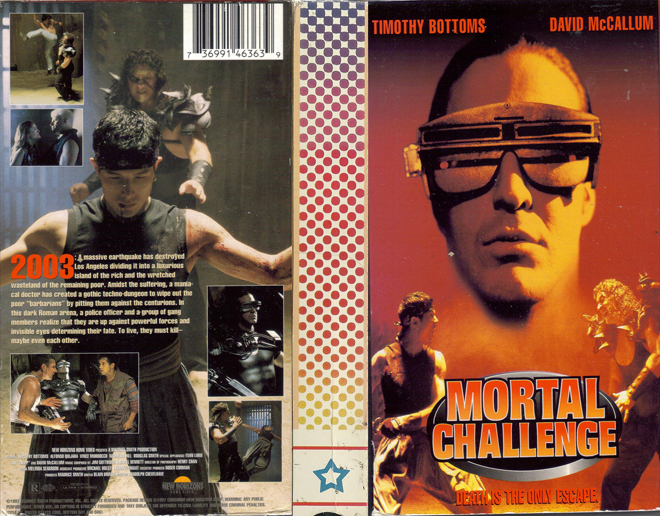 MORTAL CHALLENGE VHS COVER, VHS COVERS