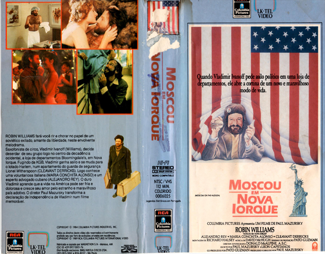 MOSCOU EM NOVA IORQUE, BRAZIL VHS, BRAZILIAN VHS, ACTION VHS COVER, HORROR VHS COVER, BLAXPLOITATION VHS COVER, HORROR VHS COVER, ACTION EXPLOITATION VHS COVER, SCI-FI VHS COVER, MUSIC VHS COVER, SEX COMEDY VHS COVER, DRAMA VHS COVER, SEXPLOITATION VHS COVER, BIG BOX VHS COVER, CLAMSHELL VHS COVER, VHS COVER, VHS COVERS, DVD COVER, DVD COVERS