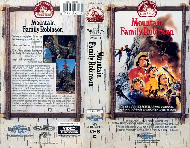 MOUNTAIN FAMILY ROBINSON VIDEO TREASURES,  THRILLER, ACTION, HORROR, BLAXPLOITATION, HORROR, ACTION EXPLOITATION, SCI-FI, MUSIC, SEX COMEDY, DRAMA, SEXPLOITATION, VHS COVER, VHS COVERS