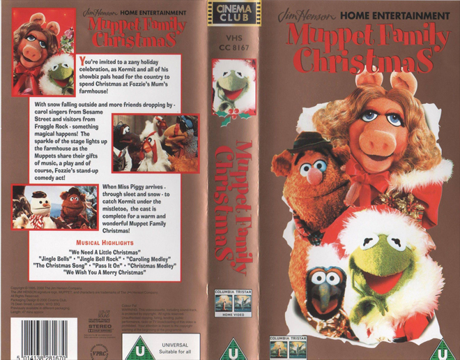 MUPPET FAMILY CHRISTMAS VHS COVER