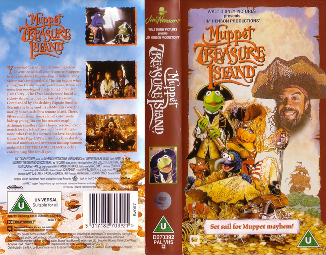 MUPPET TREASURE ISLAND, VHS COVER, VHS COVERS