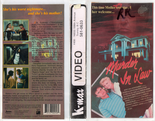 MURDER IN LAW VHS COVER