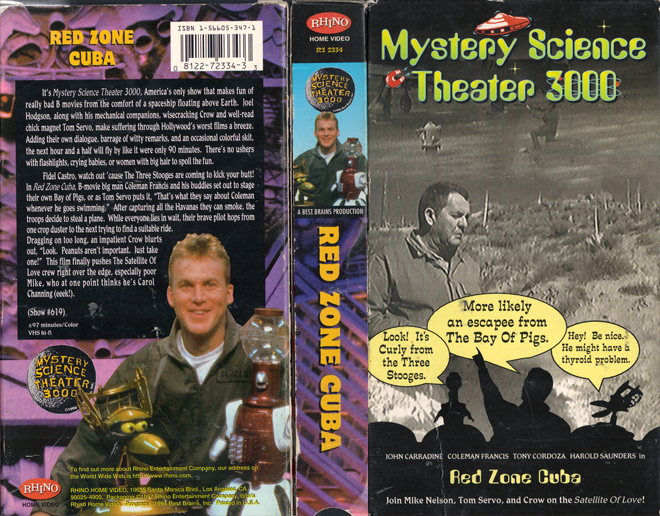 MYSTERY SCIENCE THEATER 3000 : RED ZONE CUBA MST3K VHS COVER