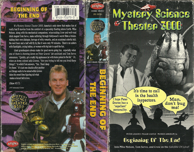 MYSTERY SCIENCE THEATER 3000 : THE BEGINNING OF THE END VHS COVER
