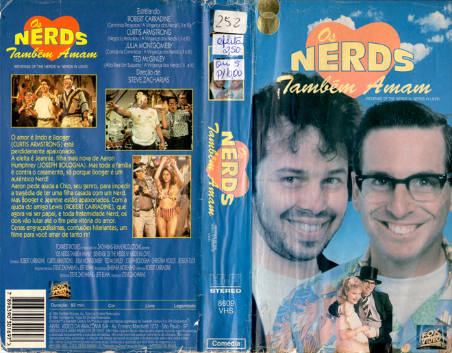 NERDS IN LOVE, BRAZIL VHS, BRAZILIAN VHS, ACTION VHS COVER, HORROR VHS COVER, BLAXPLOITATION VHS COVER, HORROR VHS COVER, ACTION EXPLOITATION VHS COVER, SCI-FI VHS COVER, MUSIC VHS COVER, SEX COMEDY VHS COVER, DRAMA VHS COVER, SEXPLOITATION VHS COVER, BIG BOX VHS COVER, CLAMSHELL VHS COVER, VHS COVER, VHS COVERS, DVD COVER, DVD COVERS