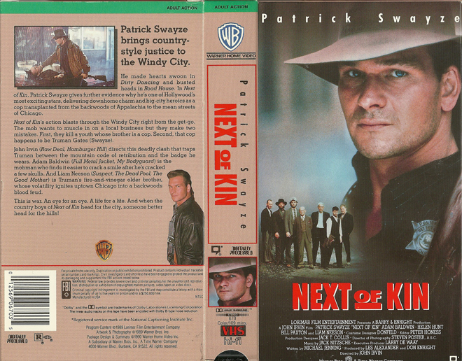 NEXT OF KIN PATRICK SWAYZE VHS COVER