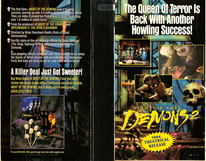 NIGHT OF THE DEMONS 2 VHS COVER