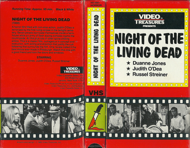 NIGHT OF THE LIVING DEAD VIDEO TREASURES VHS COVER