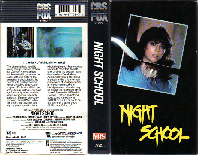 NIGHT SCHOOL CBS FOX VHS COVER