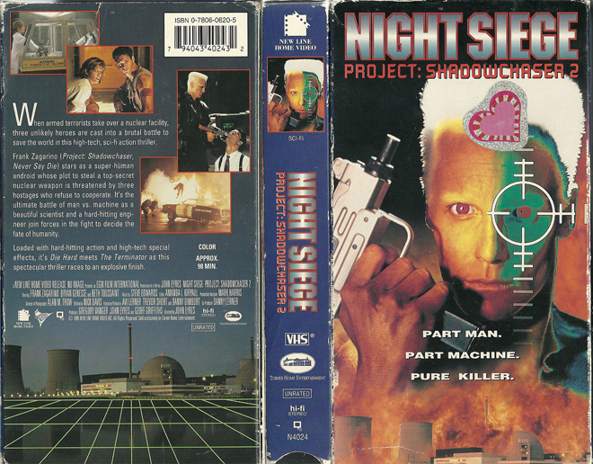 NIGHT SIEGE : PROJECT SHADOWCHASER 2 VHS COVER