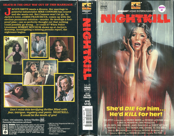 NIGHTKILL, ACTION VHS COVER, HORROR VHS COVER, BLAXPLOITATION VHS COVER, HORROR VHS COVER, ACTION EXPLOITATION VHS COVER, SCI-FI VHS COVER, MUSIC VHS COVER, SEX COMEDY VHS COVER, DRAMA VHS COVER, SEXPLOITATION VHS COVER, BIG BOX VHS COVER, CLAMSHELL VHS COVER, VHS COVER, VHS COVERS, DVD COVER, DVD COVERS