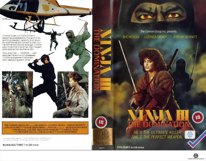 NINJA 3 THE DOMINATION VHS COVER