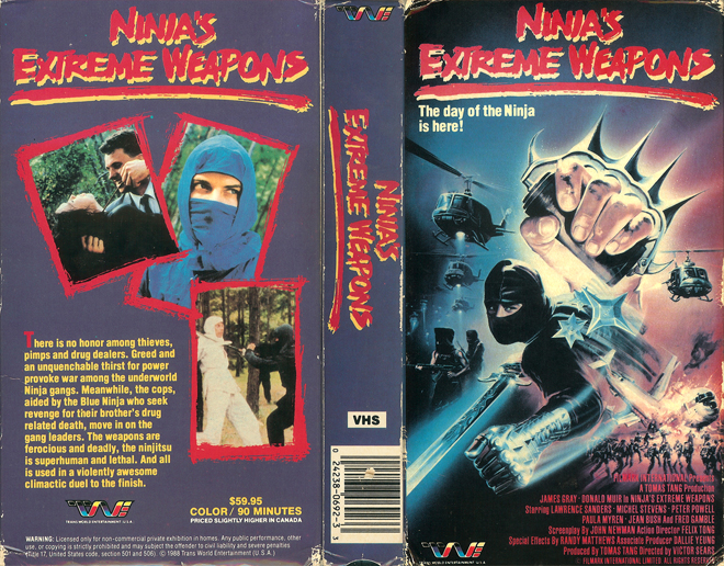 NINJAS EXTREME WEAPONS VHS COVER