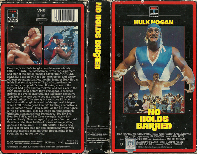 NO HOLDS BARRED, ACTION VHS COVER, HORROR VHS COVER, BLAXPLOITATION VHS COVER, HORROR VHS COVER, ACTION EXPLOITATION VHS COVER, SCI-FI VHS COVER, MUSIC VHS COVER, SEX COMEDY VHS COVER, DRAMA VHS COVER, SEXPLOITATION VHS COVER, BIG BOX VHS COVER, CLAMSHELL VHS COVER, VHS COVER, VHS COVERS, DVD COVER, DVD COVERS