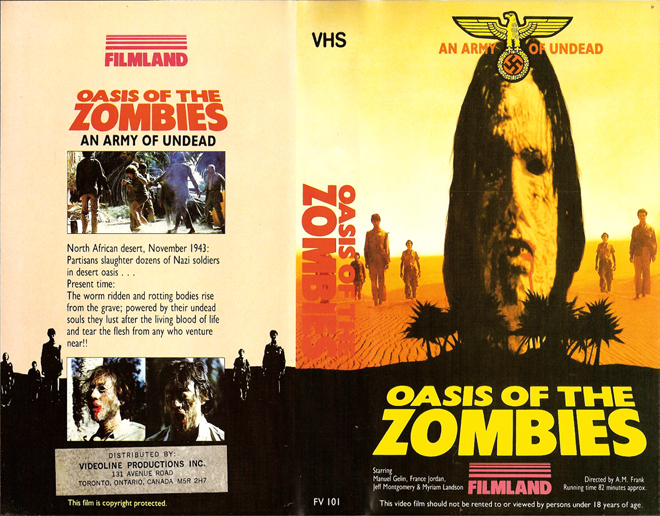 OASIS OF THE ZOMBIES FILMLAND VHS COVER