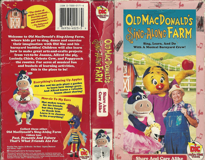 OLD MACDONALDS SING ALONG FARM VHS COVER