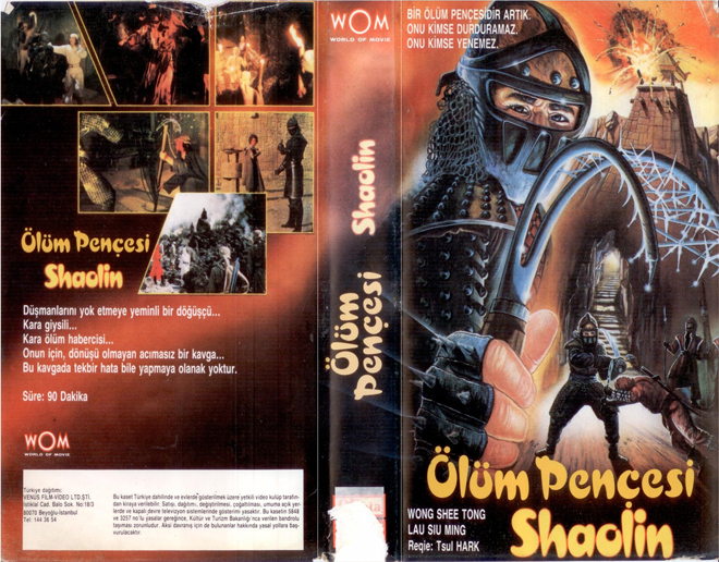 OLUM PENCESI SHAOLIN, TURKISH, TURKISH VHS, RARE VHS, ACTION, HORROR, BLAXPLOITATION, HORROR, ACTION EXPLOITATION, SCI-FI, MUSIC, SEX COMEDY, DRAMA, SEXPLOITATION, VHS COVER, VHS COVERS, DVD COVER, DVD COVERS