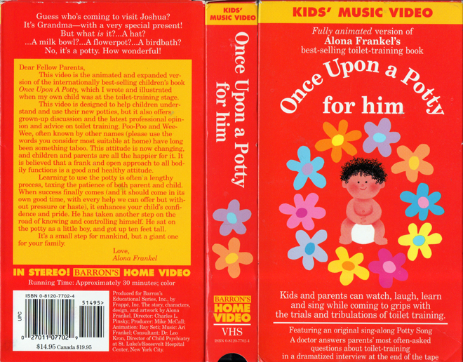 ONCE UPON A POTTY FOR HIM, VHS COVERS - SUBMITTED BY ZACH CARTER