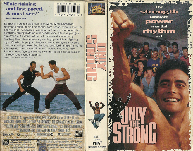 ONLY THE STRONG VHS COVER