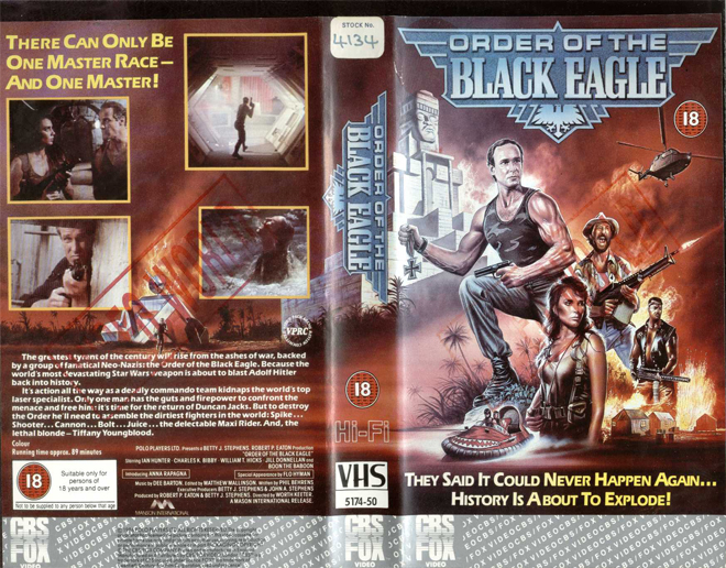 ORDER OF THE BLACK EAGLE CBS FOX VHS COVER