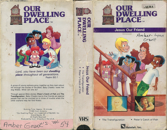 OUR DWELLING PLACE : JESUS OUR FRIEND , ACTION, HORROR, BLAXPLOITATION, HORROR, ACTION EXPLOITATION, SCI-FI, MUSIC, SEX COMEDY, DRAMA, SEXPLOITATION, BIG BOX, CLAMSHELL, VHS COVER, VHS COVERS, DVD COVER, DVD COVERS