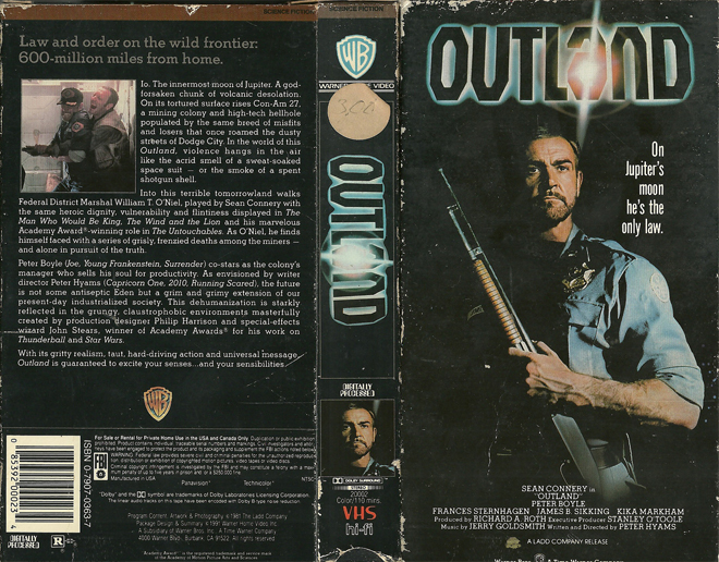 OUTLAND, BIG BOX VHS, HORROR, ACTION EXPLOITATION, ACTION, ACTIONXPLOITATION, SCI-FI, MUSIC, THRILLER, SEX COMEDY,  DRAMA, SEXPLOITATION, VHS COVER, VHS COVERS, DVD COVER, DVD COVERS