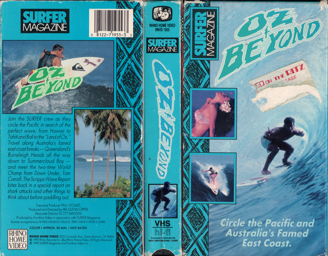 OZ AND BEYOND : SURFER MAGAZINE VHS COVER, VHS COVERS
