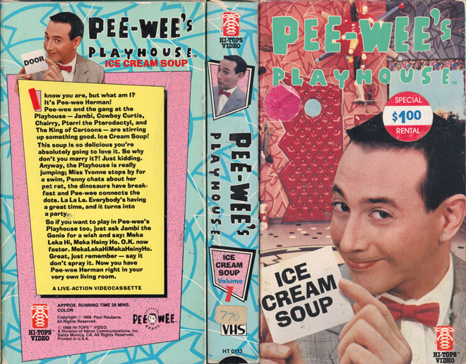 PEE WEES PLAYHOUSE : ICE CREAM SOUP VHS COVER
