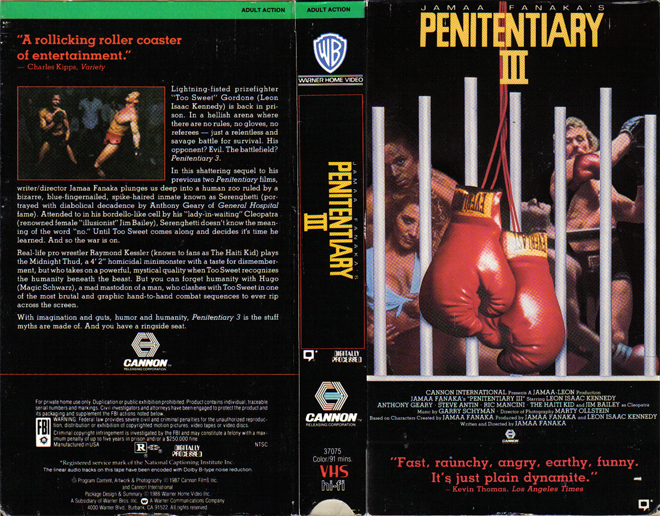 PENITENTIARY 3 VHS COVER