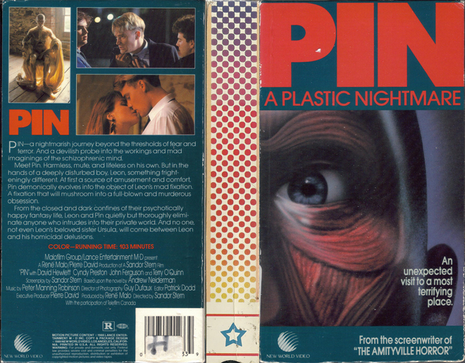 PIN : A PLASTIC NIGHTMARE VHS COVER