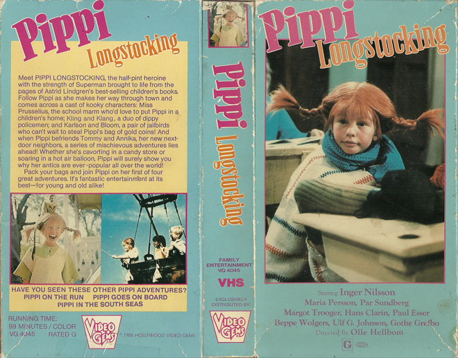 PIPPI LONGSTOCKING VHS COVER