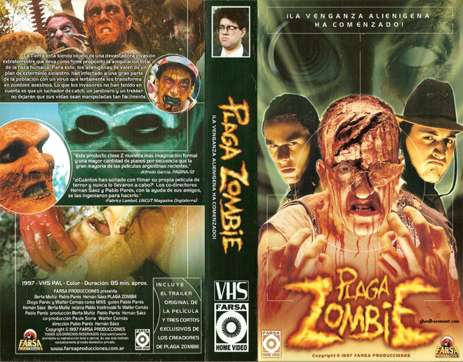 PLAGA ZOMBIE FARSA HOME VIDEO VHS COVER