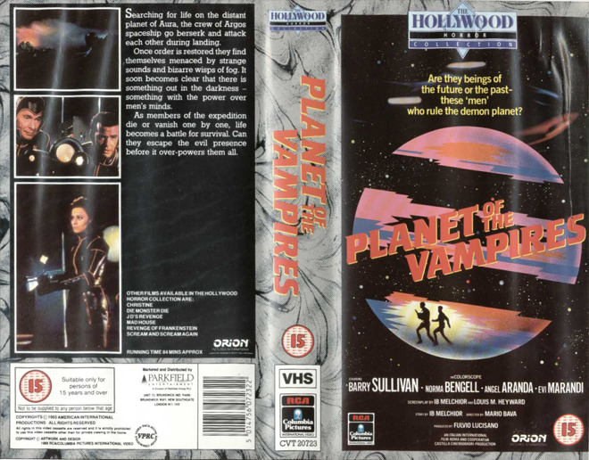 PLANET OF THE VAMPIRES VHS COVER