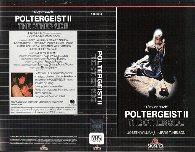 POLTERGEIST 2 : THE OTHER SIDE VHS COVER
