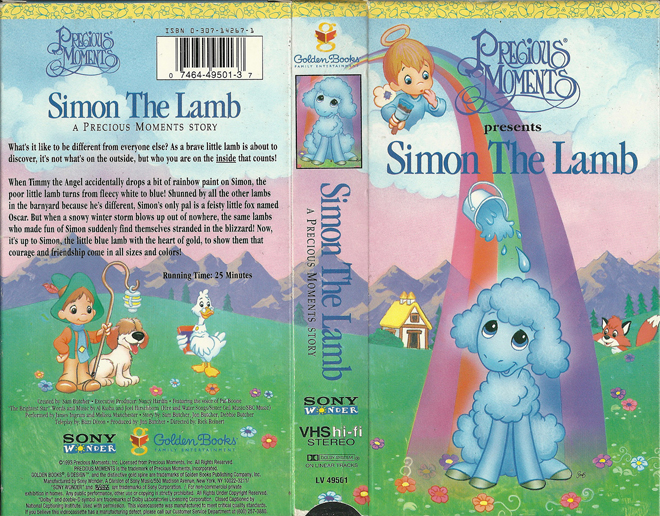 PRECIOUS MOMENTS PRESENTS SIMON THE LAMB VHS COVER