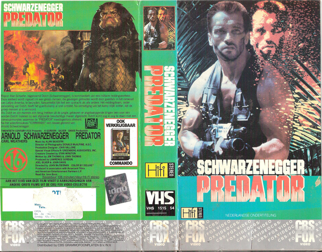 PREDATOR VHS COVER