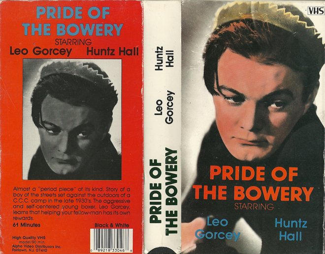 PRIDE OF THE BOWERY LEO GORCEY HUNTZ HALL VHS COVER