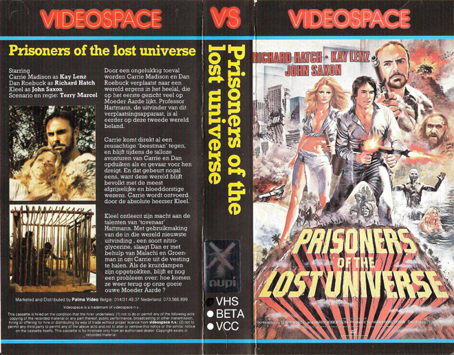 PRISONERS OF THE LOST UNIVERSE VHS COVER, VHS COVERS