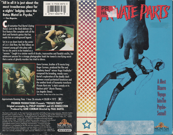 PRIVATE PARTS VHS COVER