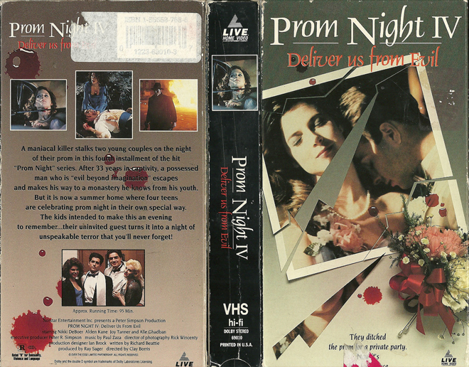 PROM NIGHT IV : DELIVER US FROM EVIL VHS COVER