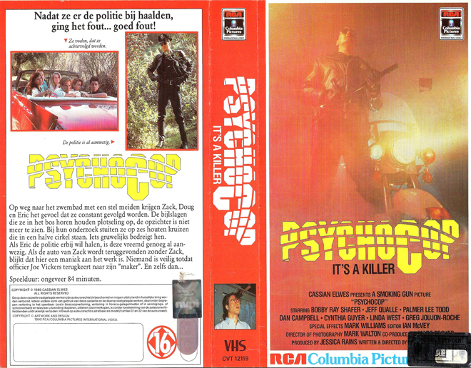 PSYCHOCOP VHS COVER, VHS COVERS